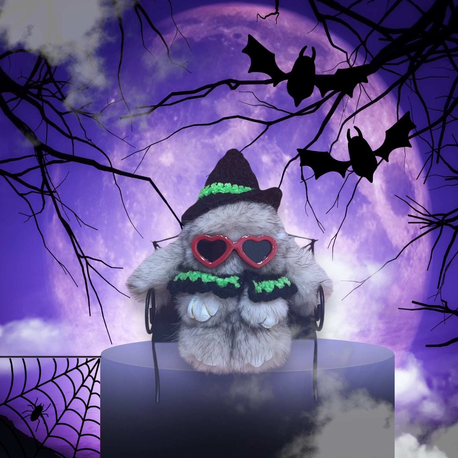 Halloween Pointed Cape Set SS Black Lime