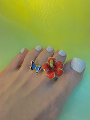 芙蓉 II YG 红 Toe Ring