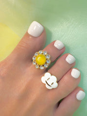 Nuage Face YG 白色 Toe Ring