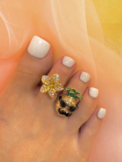 鸡蛋花 J YG 黄色 Toe Ring