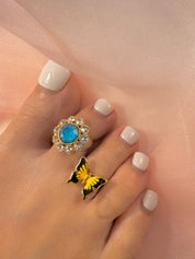 玛丽2蓝色 Toe Ring