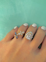 阿米蒂 2 YG 蓝色 Toe Ring