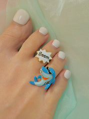 鲨鱼 YG 蓝色 Toe Ring