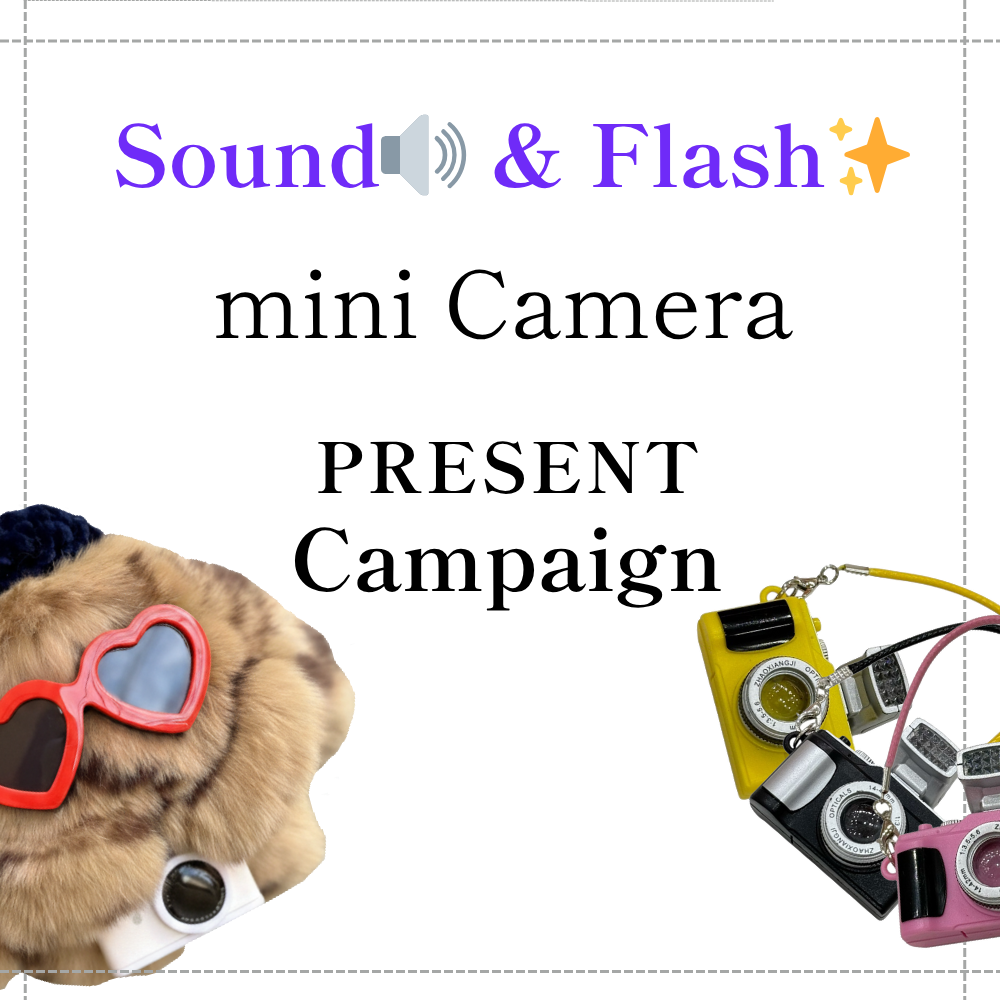 フラッシュ & サウンド ミニカメラ プレゼント中