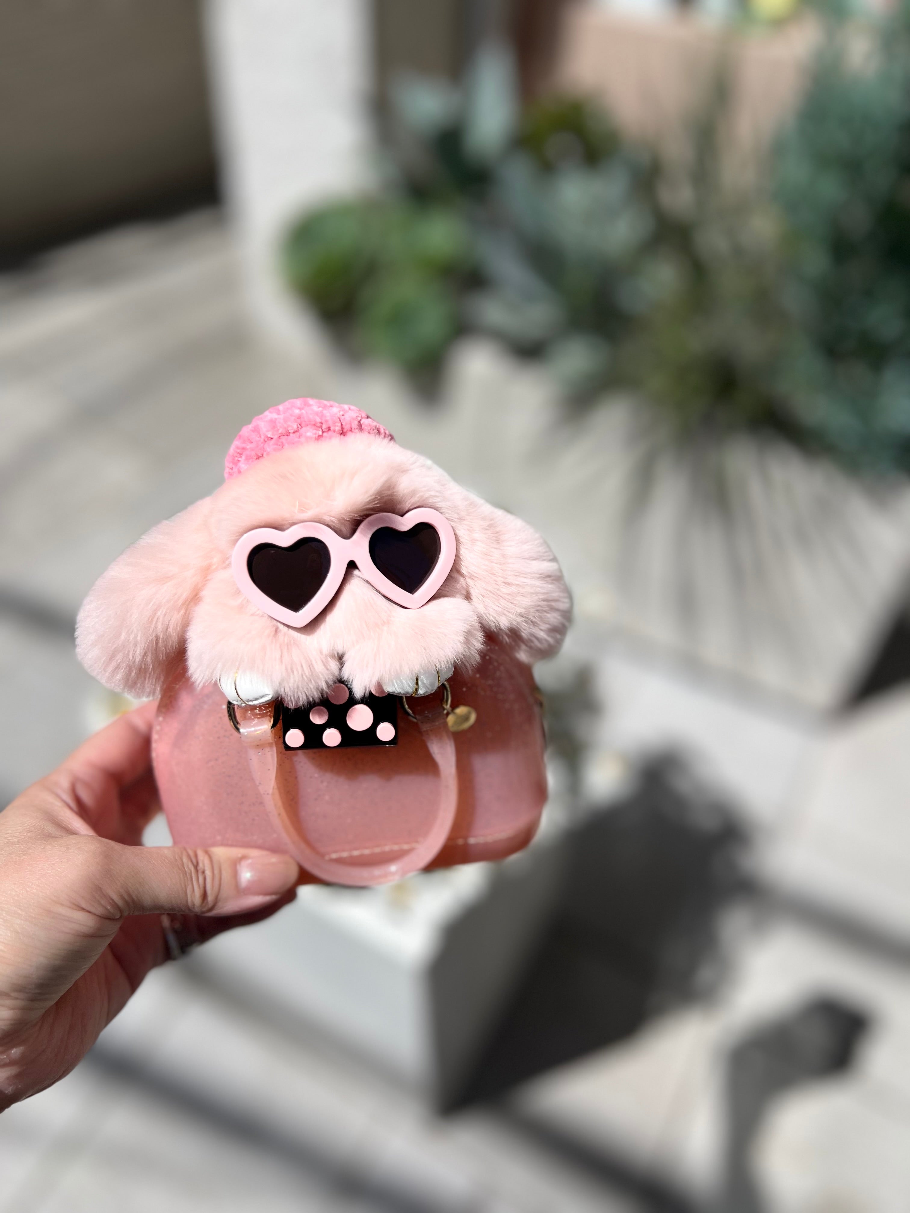 ジェリーミニバッグ　ピンクラメ