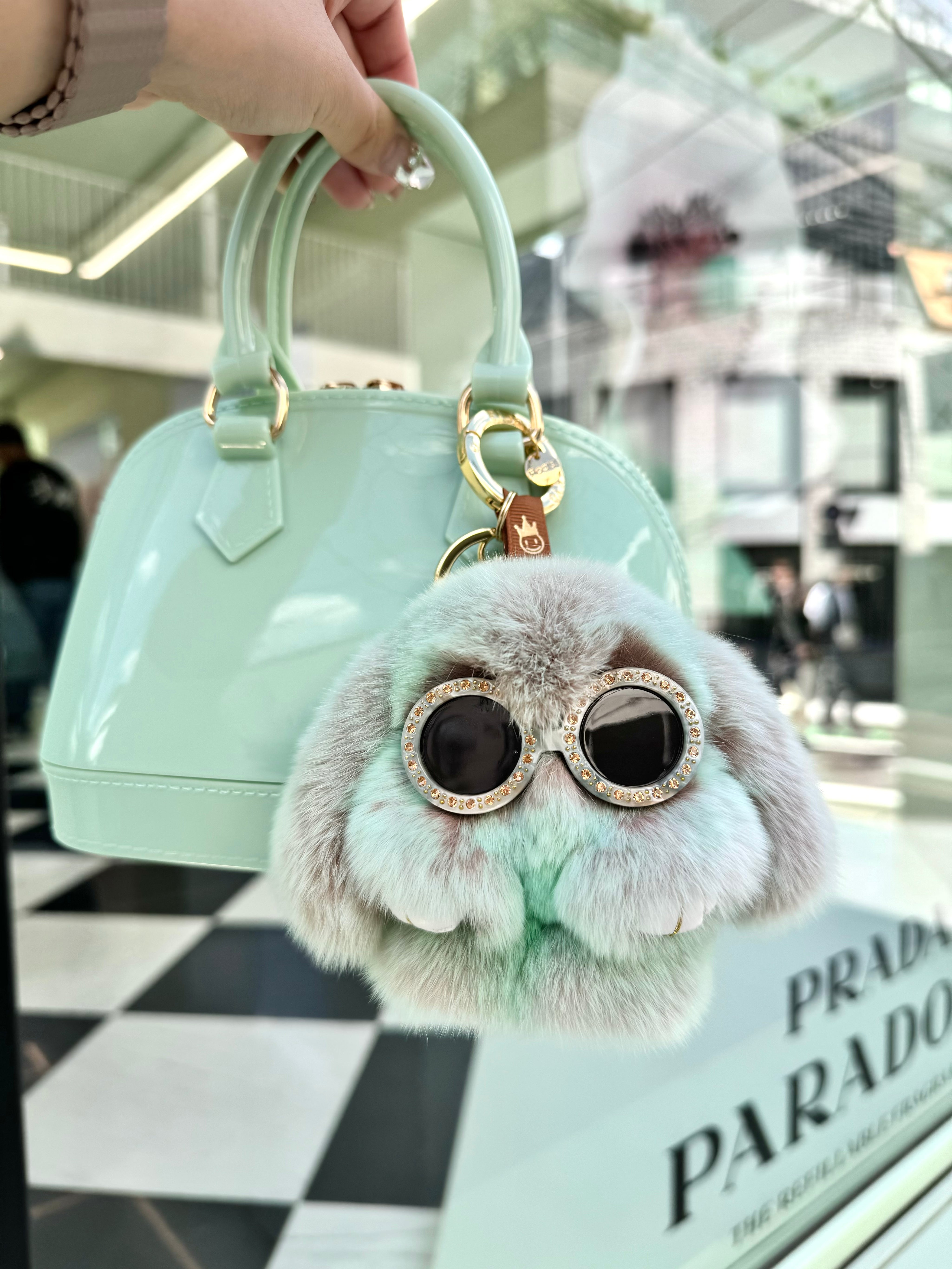 moff moff Bag Charm S Chocolate mint