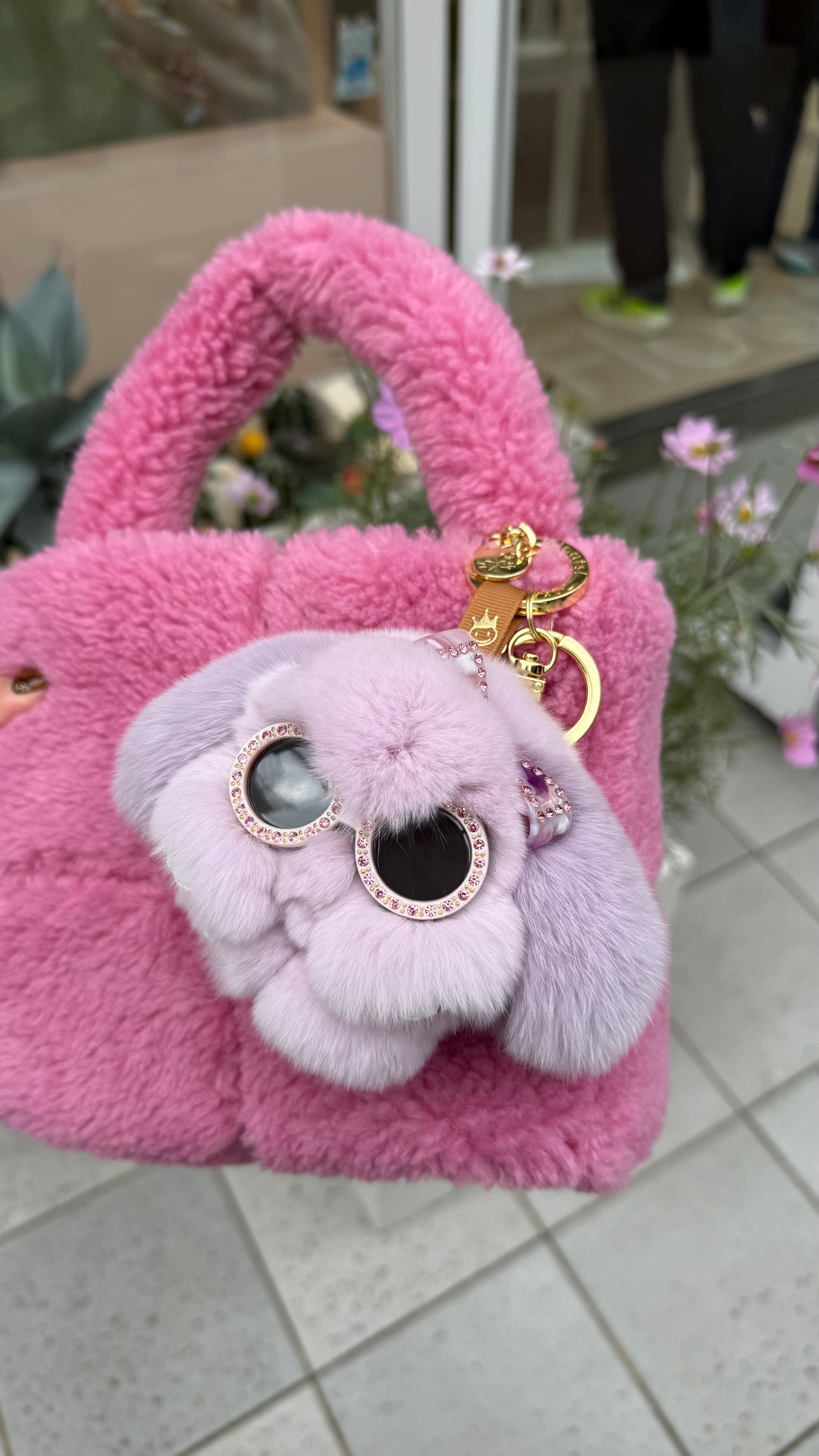 moff moff Bag Charm S Milky Berry