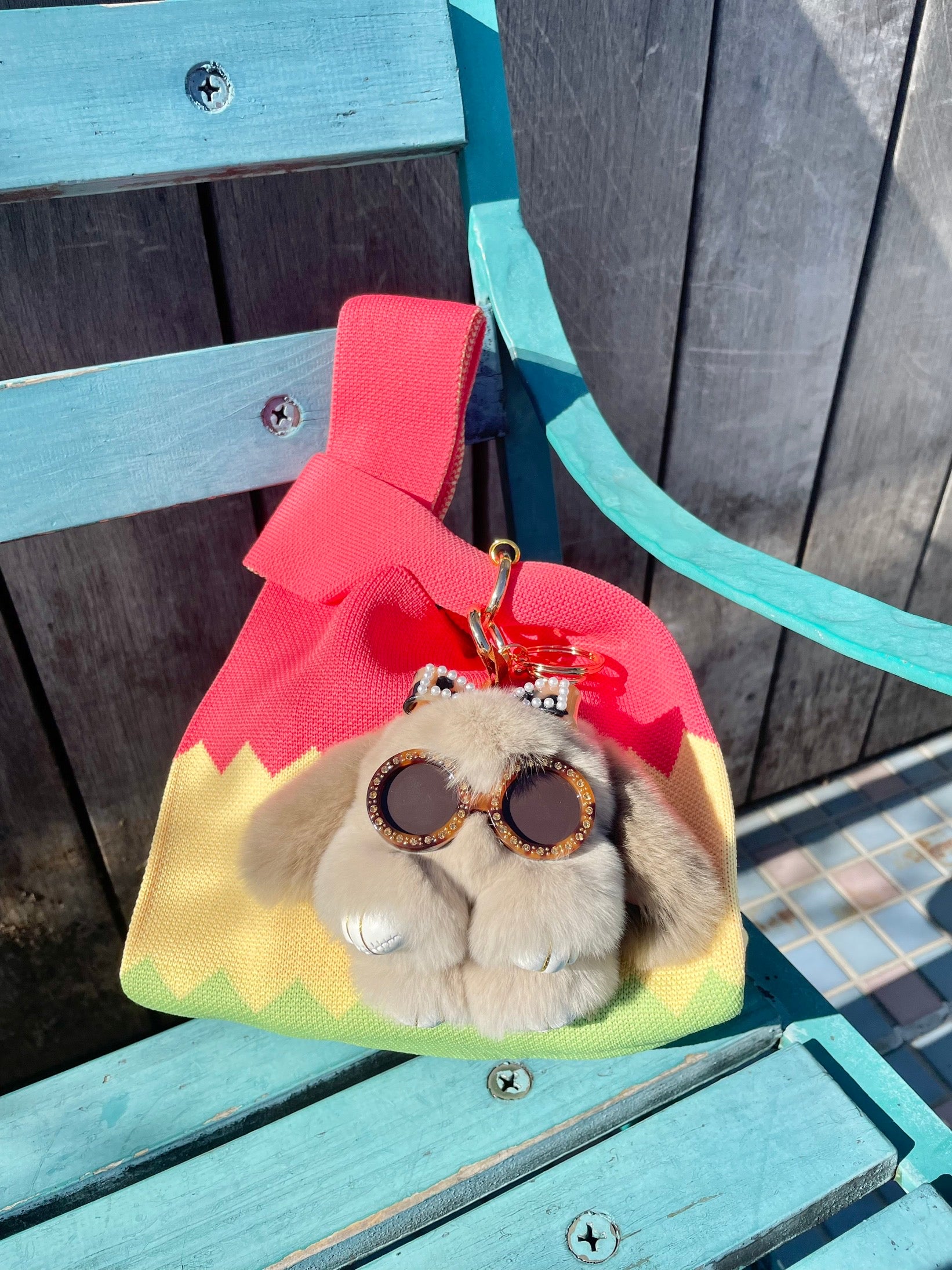 moff moff Bag Charm S Mocha chocolate