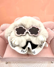 Floats! Scrunchie SS・S・M Beige White