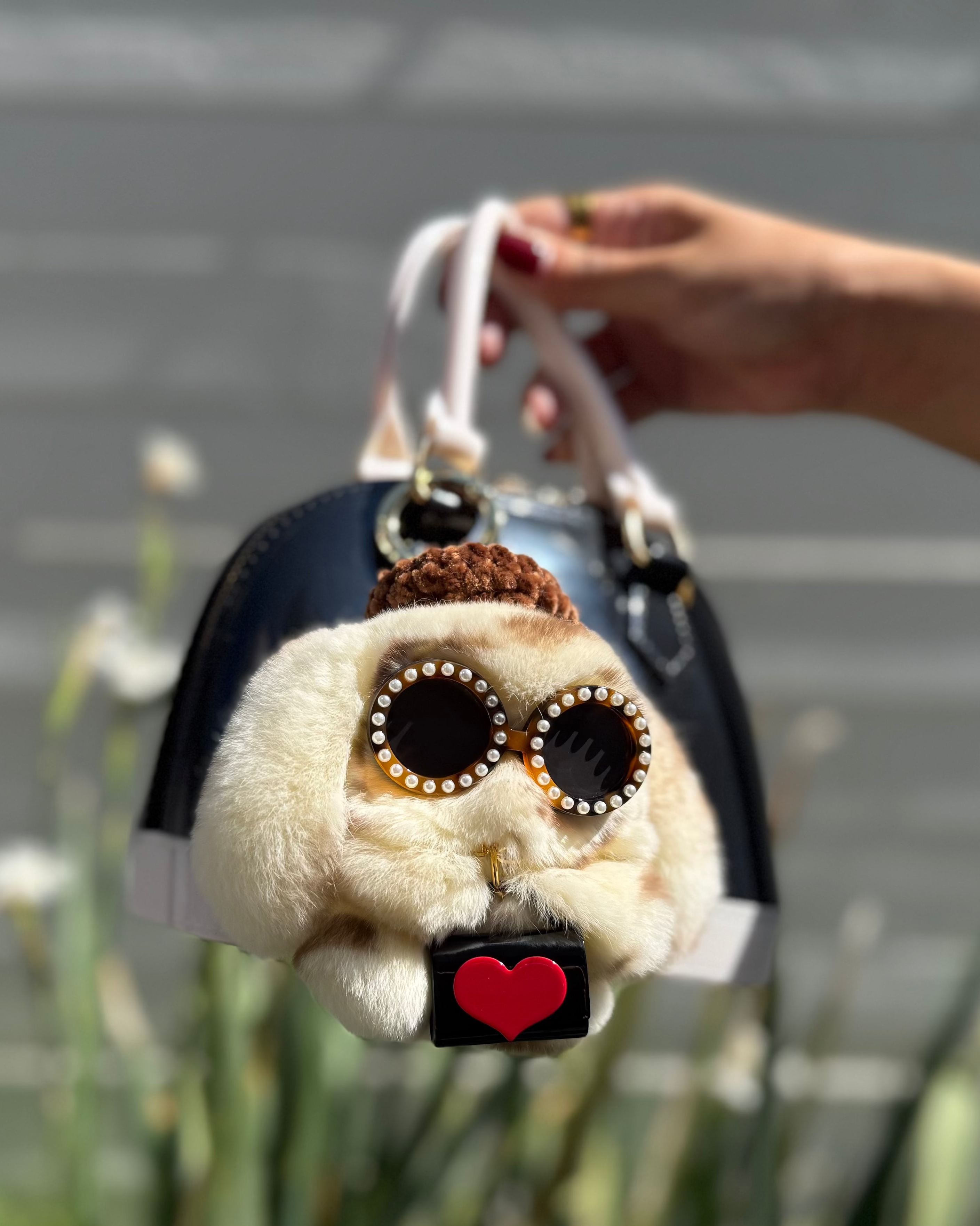 moff moff bag charm S size marble pudding