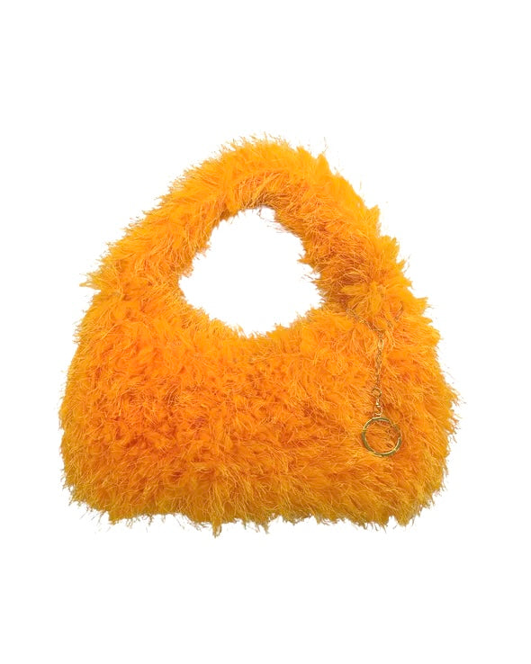 Shaggy Half Moon Bag Yellow