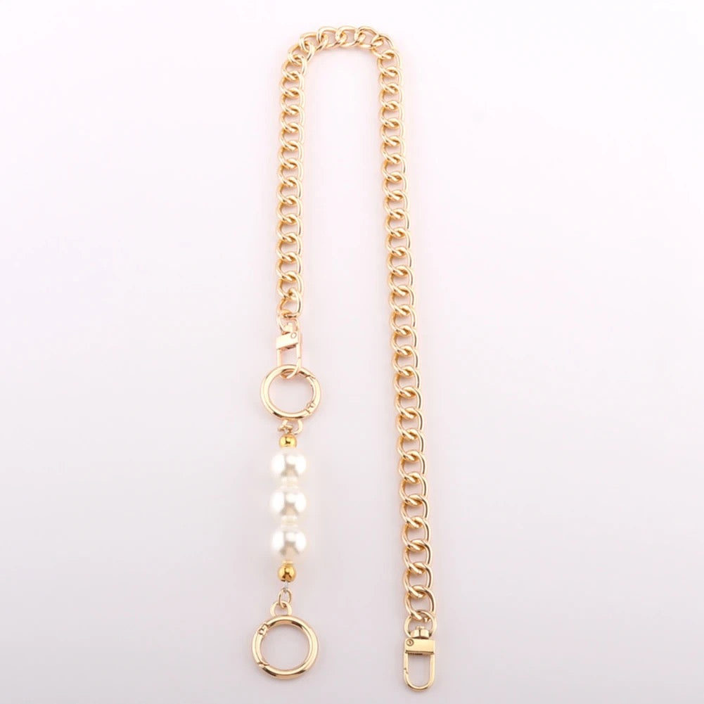 pearl shoulder chain gold