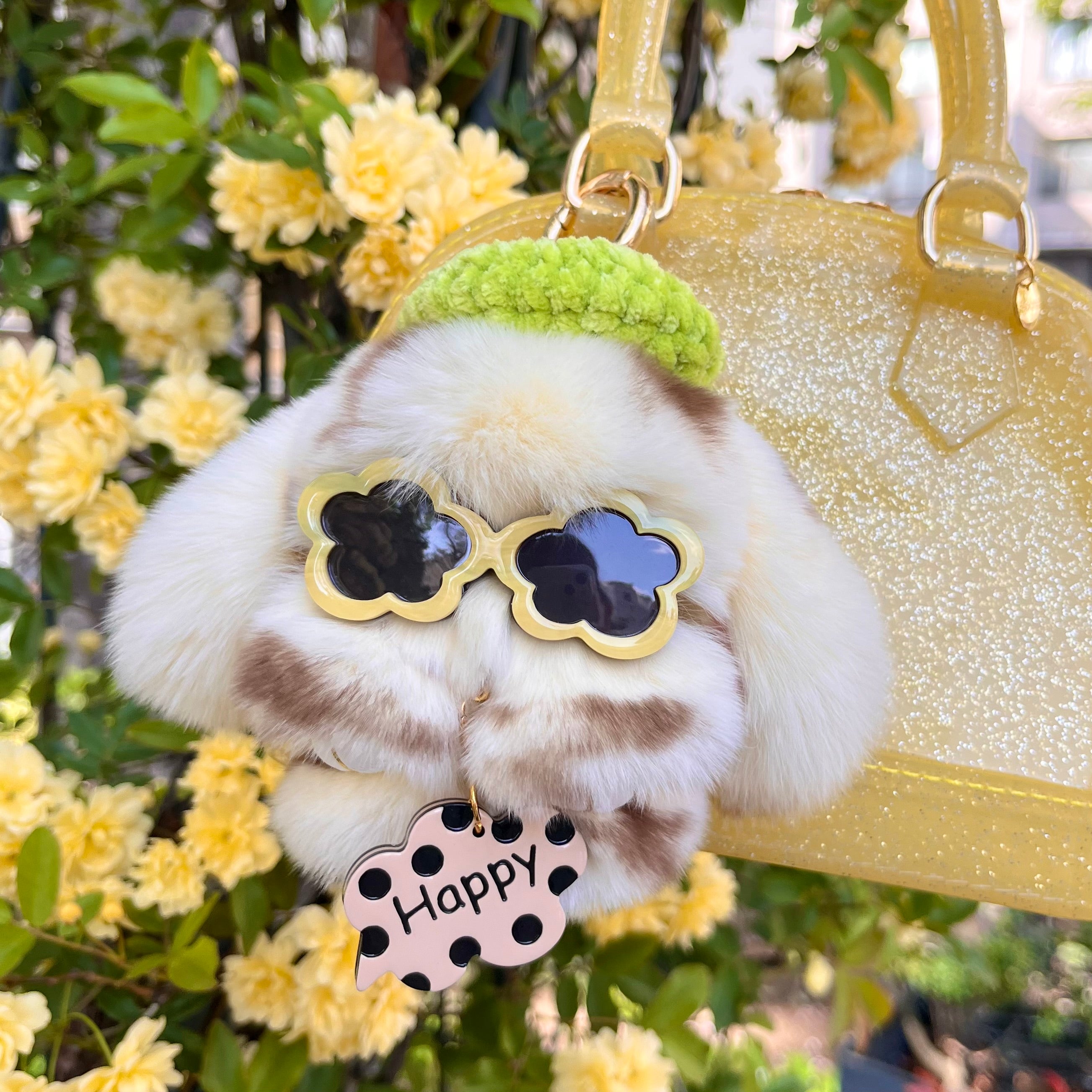 Jelly bag yellow glitter