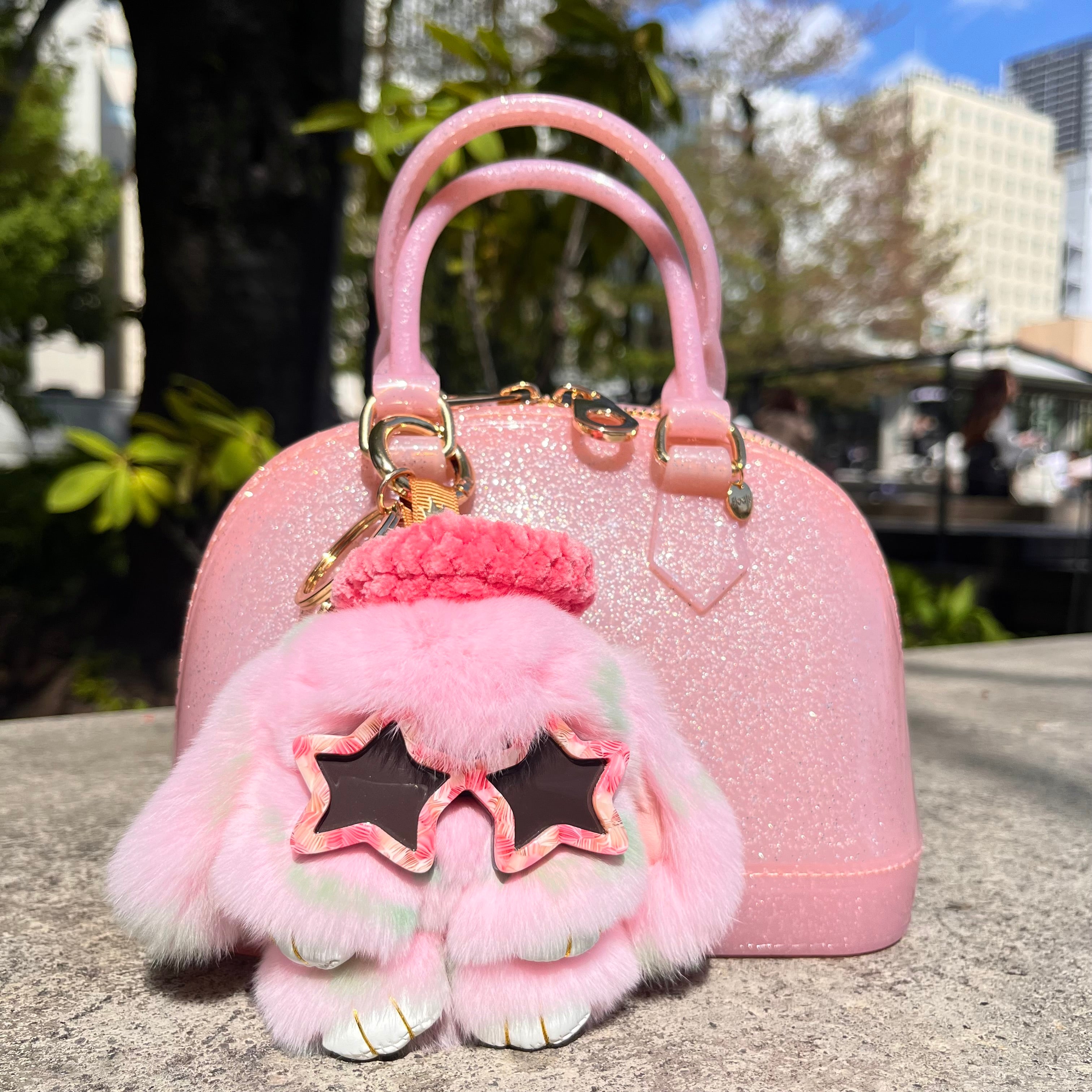 Jelly bag pink glitter