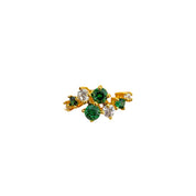 Krone YG Green CZ  Toe Ring 