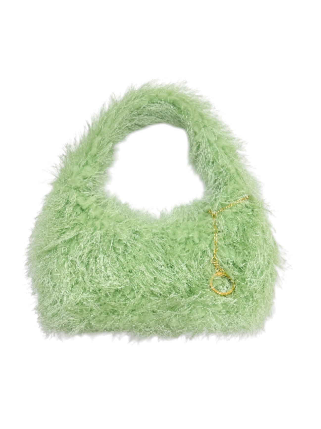 Shaggy Half Moon Bag Mint Green