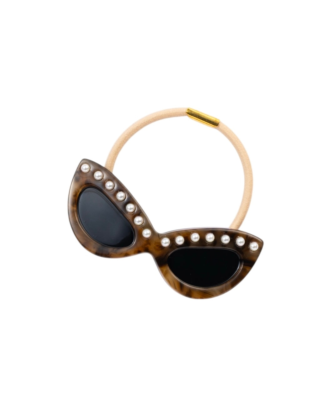 大きなサングラスヘアゴム S・Mサイズ キャッツアイパール*