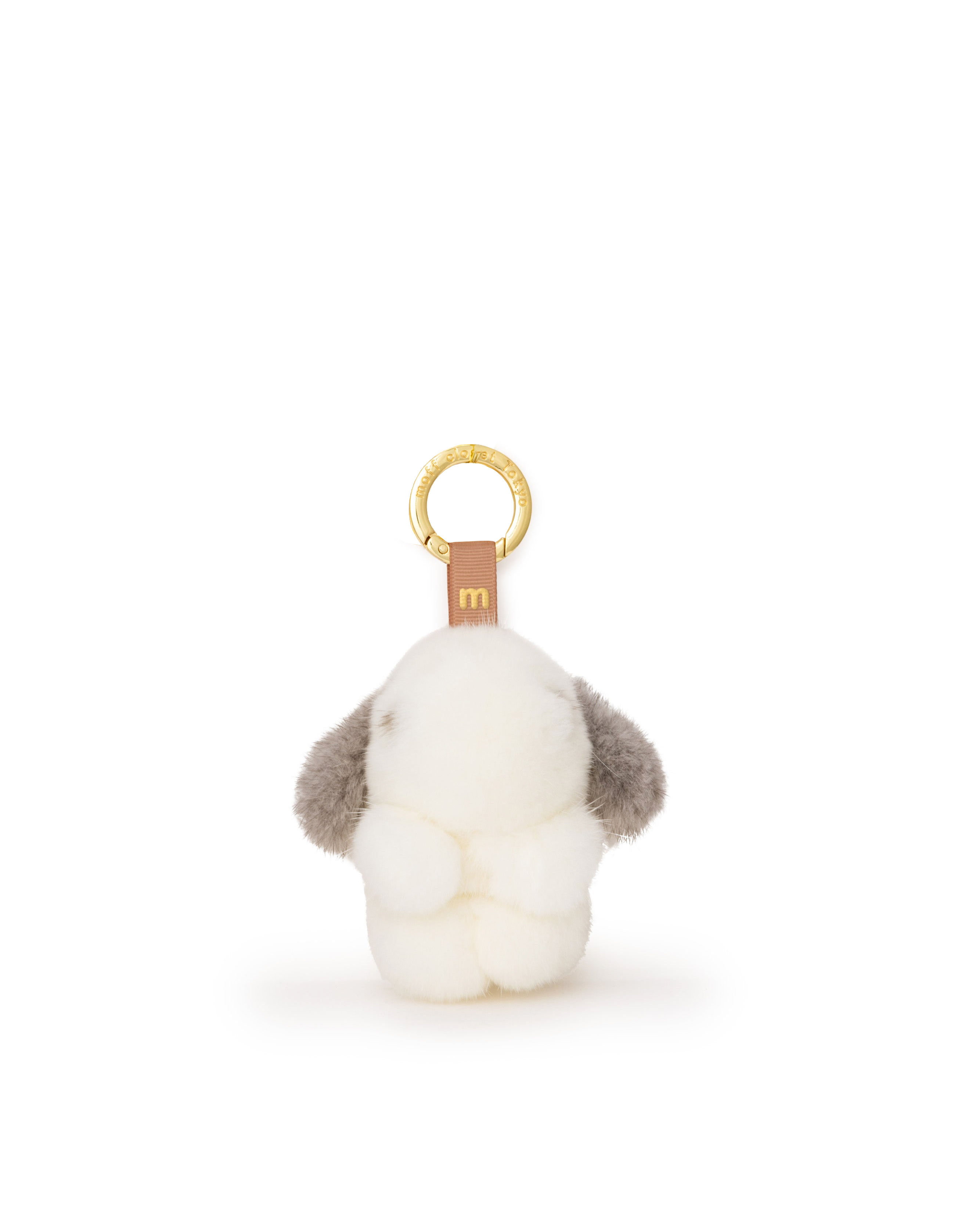 moff moff bag charm ss size floppy ears black sesame milk