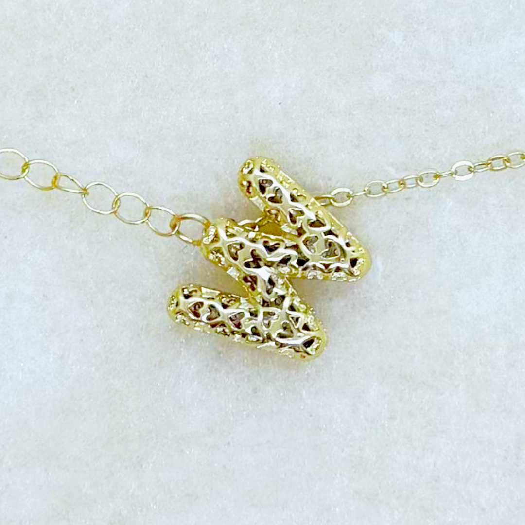 Big initial J pendant YG W