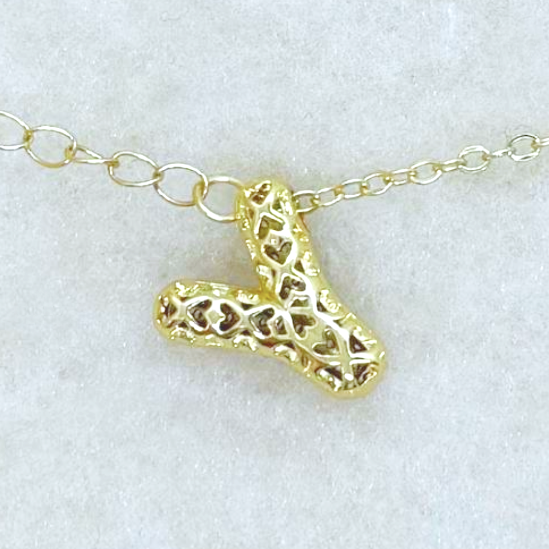 Big initial J pendant YG Y