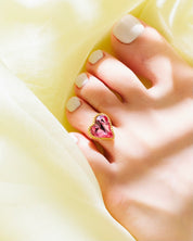  Toe Ring  mademoiselle yellow gold pink