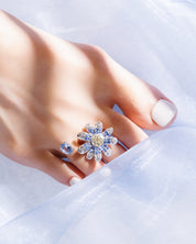 Zinnia YG Blue  Toe Ring 