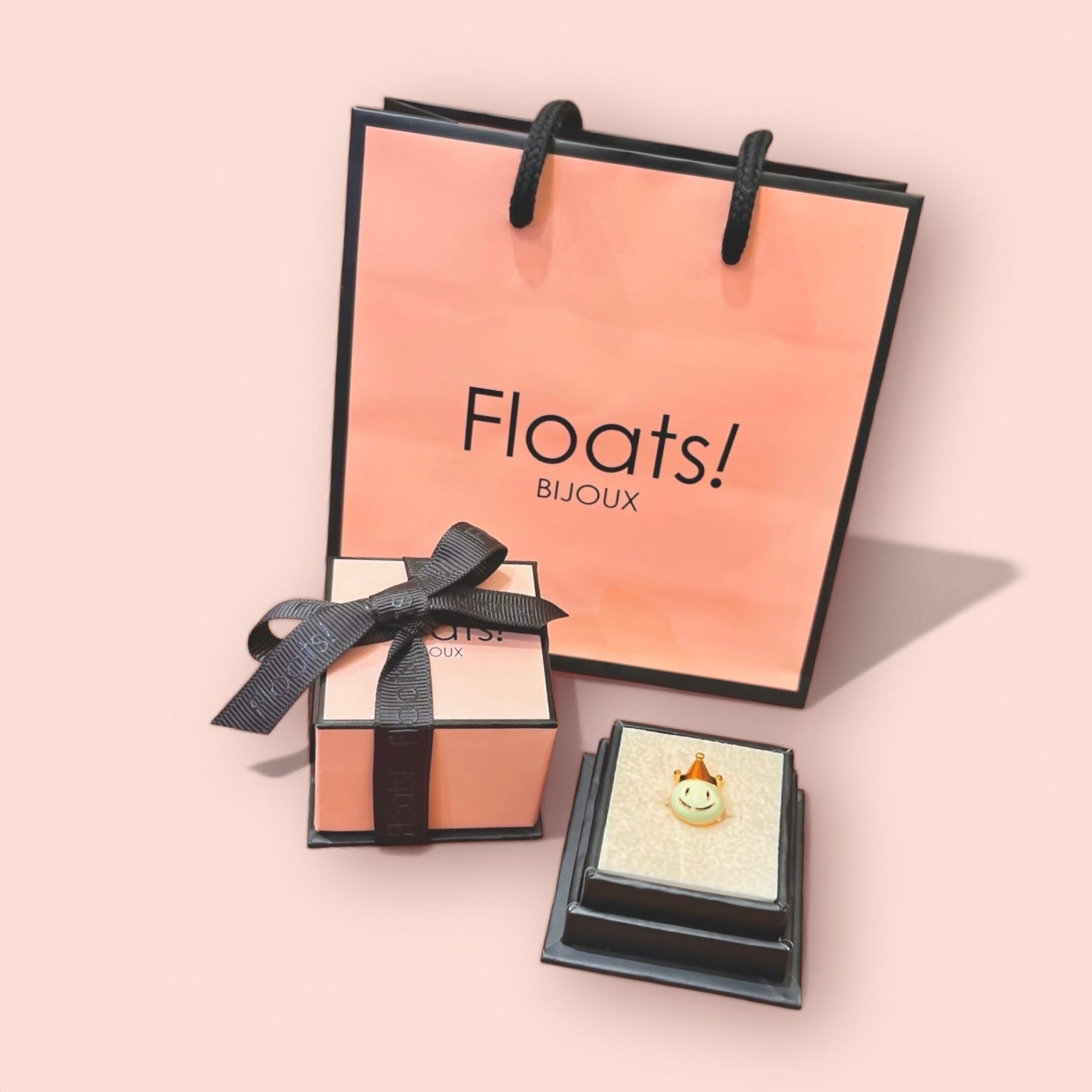 Four Leaf Clover YG Yellow Green Toe Ring 