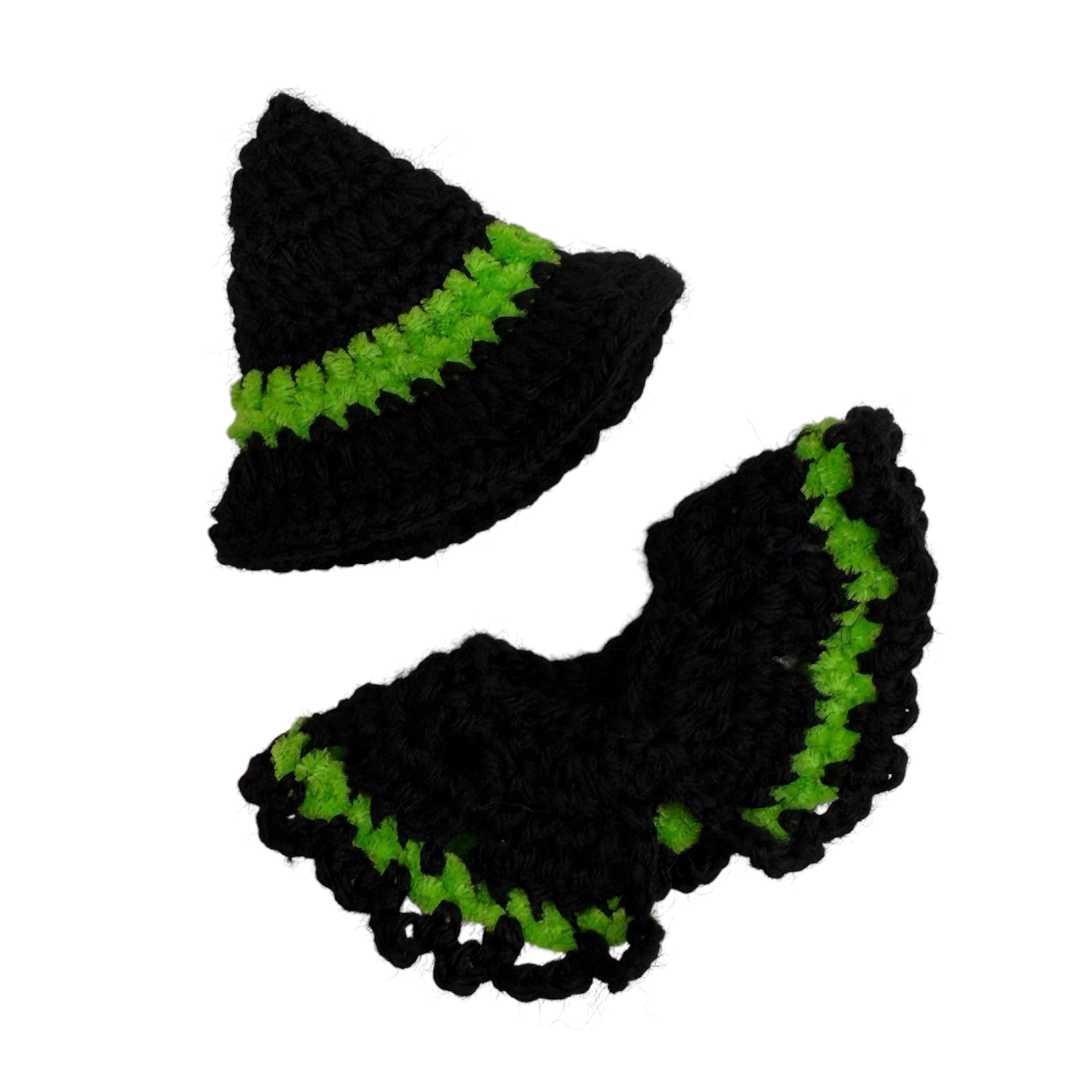 Halloween Pointy Cape Set S Black Lime