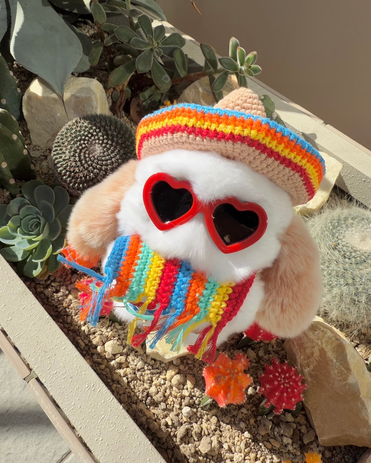 Fluffy outfit bag charm M No.189