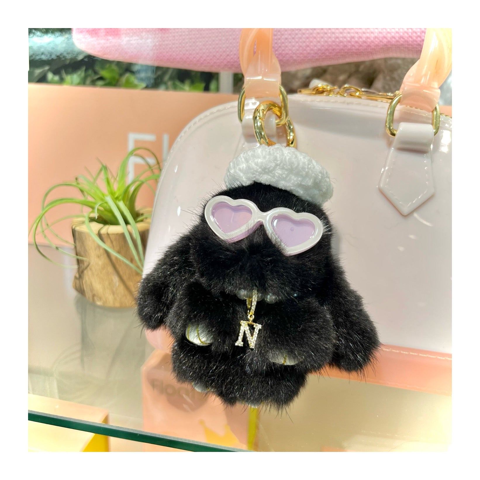 もふもふ バッグチャーム SS たれ耳 オレオ