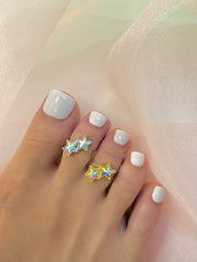 Twinkle 2 RH Crystal AB Toe Ring 