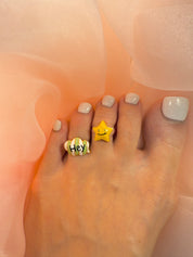 Etoile YG Yellow Toe Ring 