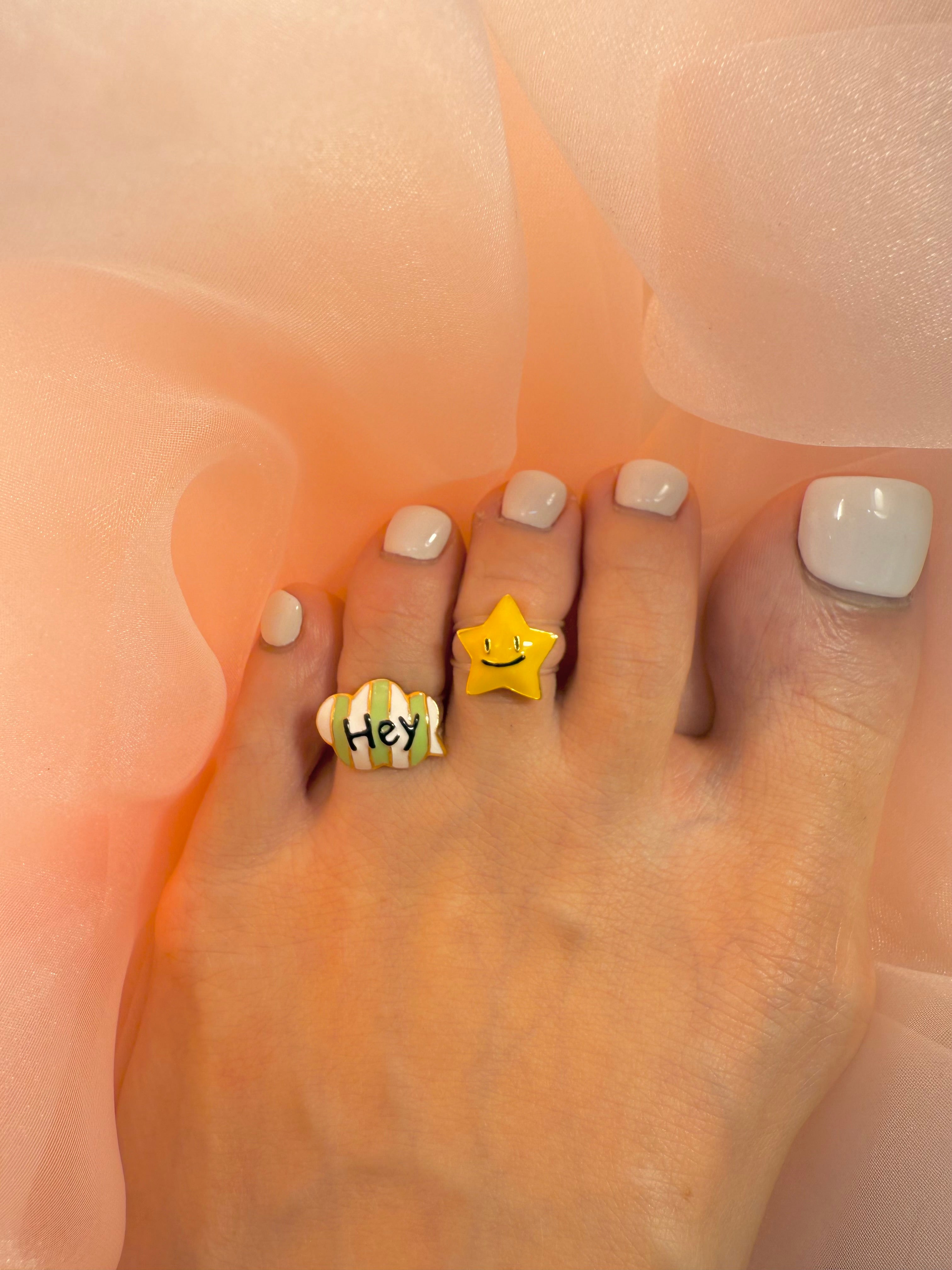Etoile YG Yellow Toe Ring 