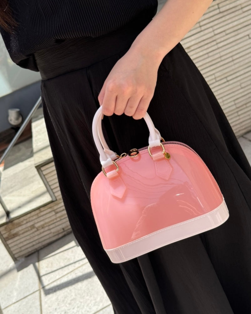 ジェリーバッグ　ピンクアイボリー