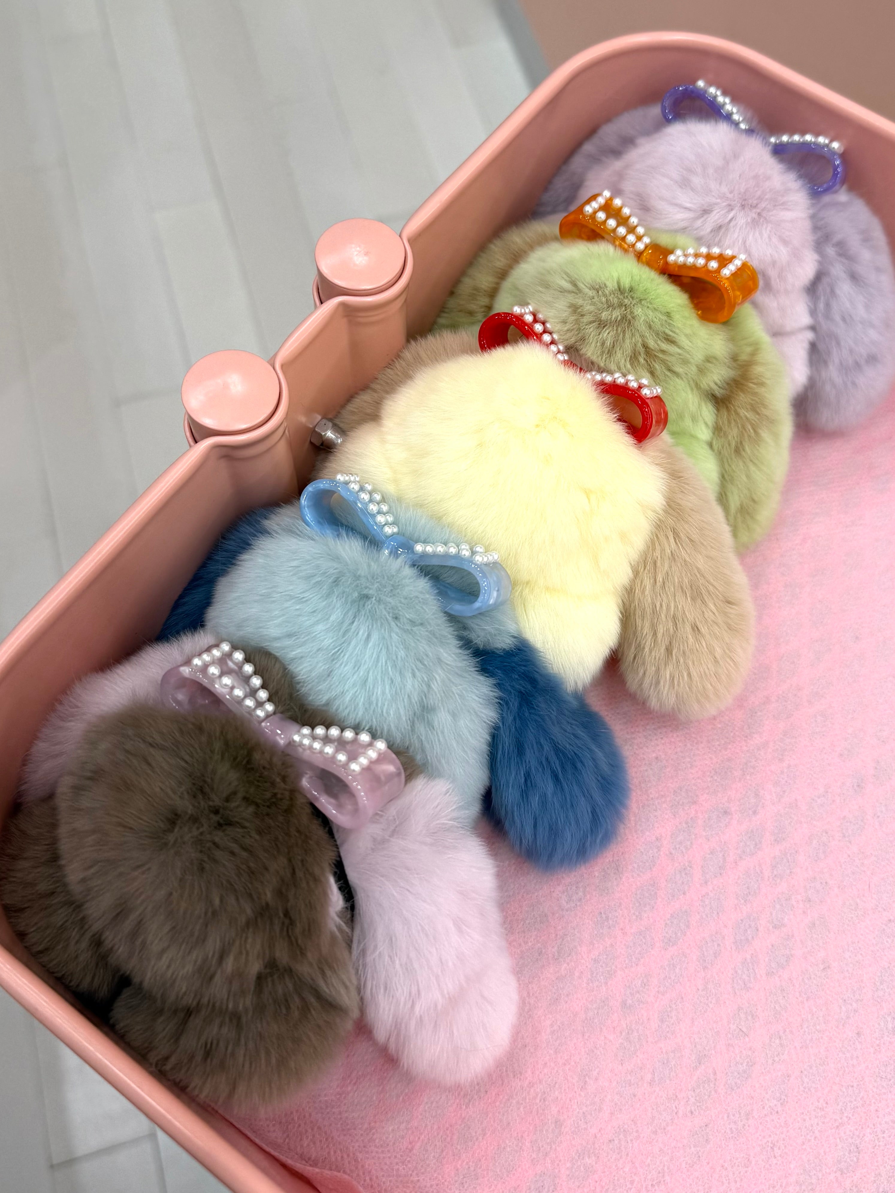 リボンヘアゴム S・M キャンディオレンジ