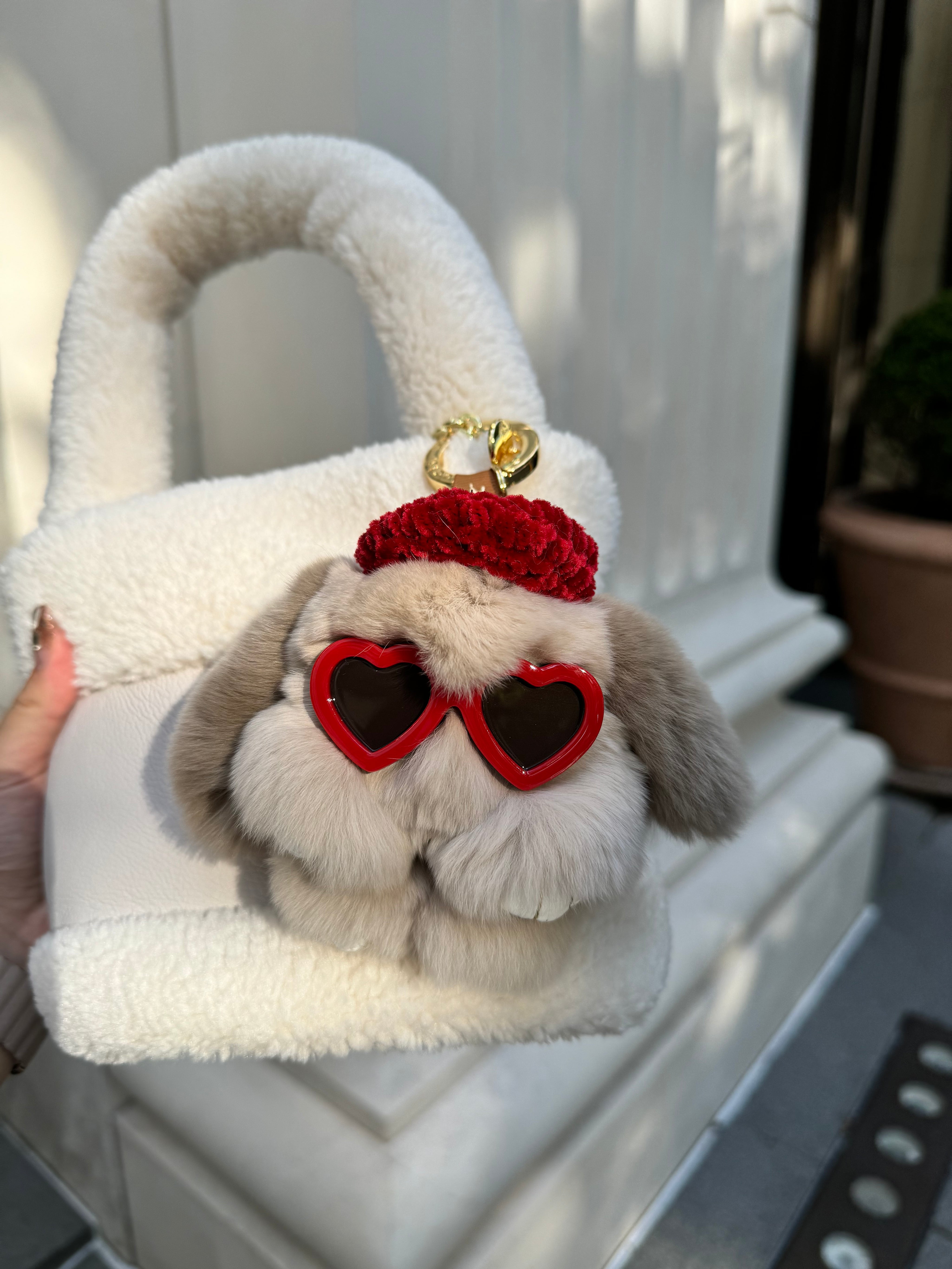 moff moff Bag Charm S Mocha chocolate