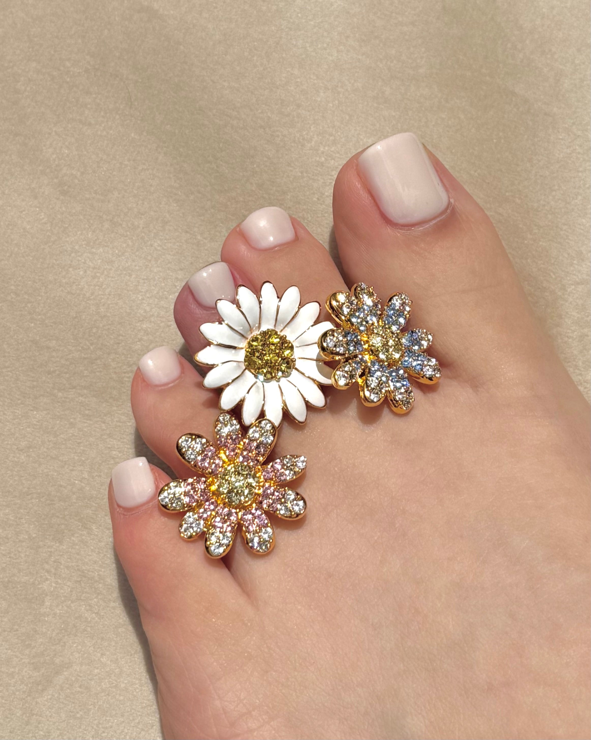 Zinnia YG Pink  Toe Ring 