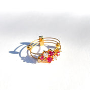 Krone YG Red CZ Ring