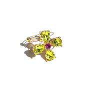Fleur YG Yellow Green Ring