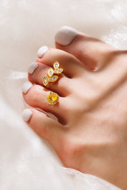 round YG yellow  Toe Ring 