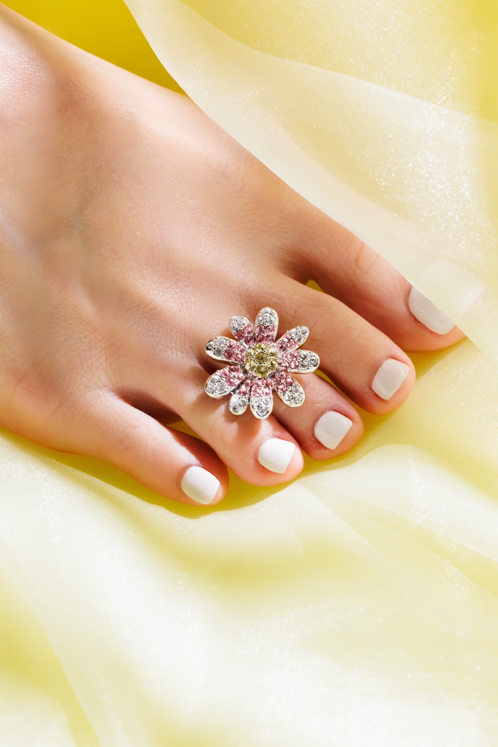  Toe Ring  Zinnia Rhodium*