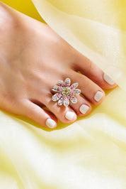  Toe Ring  Zinnia Rhodium*
