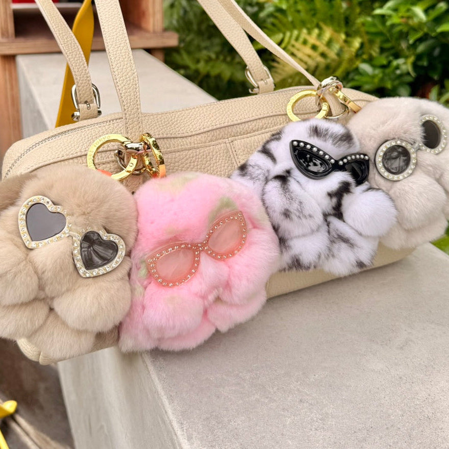 Hug moff M15cm Macaron Gray Bag Charm