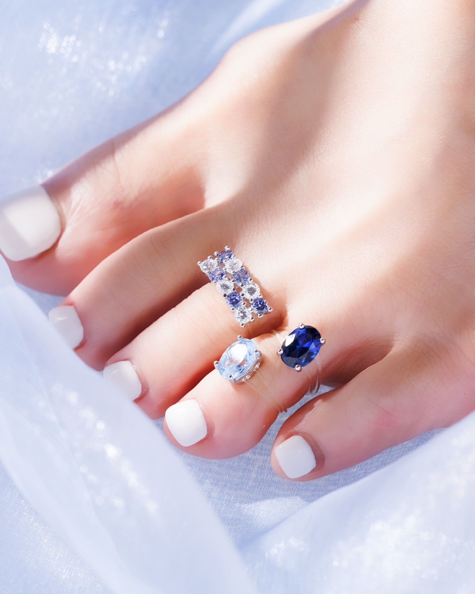 Floats!  Toe Ring  银色闪光首饰 JJJ18