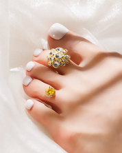 Grand Blue 2 YG Crystal Toe Ring 