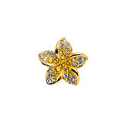 Plumeria J YG Yellow Toe Ring 
