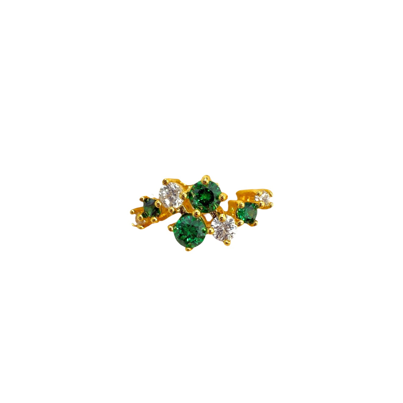 Krone YG Green CZ  Toe Ring 