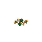 Krone YG Green CZ  Toe Ring 