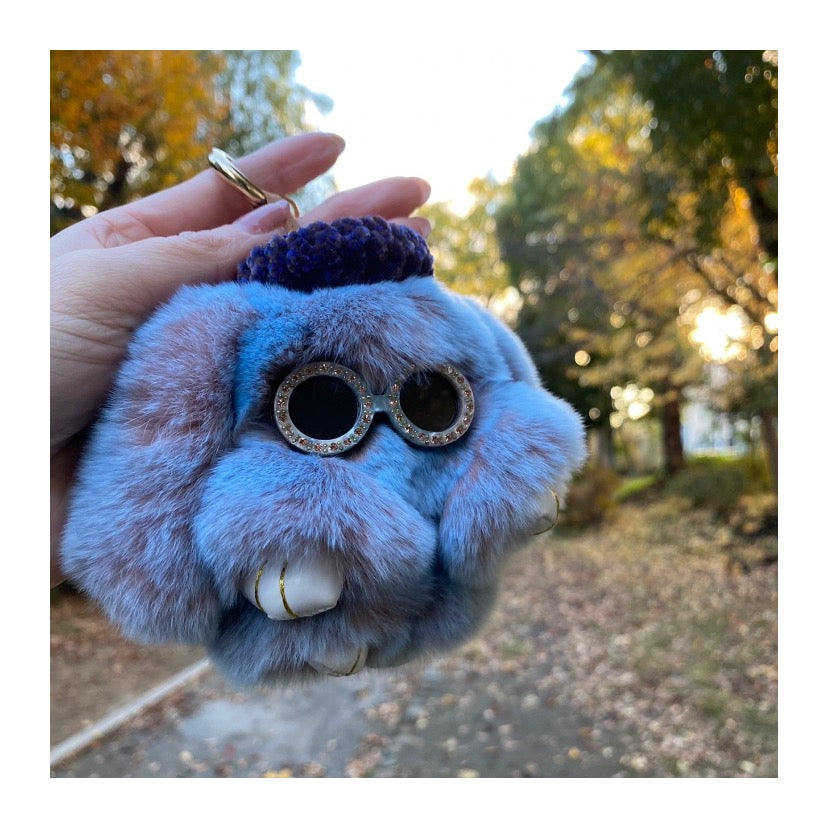 moff moff Bag Charm S Cocktail Blue