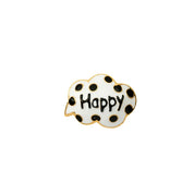 happy white  Toe Ring 